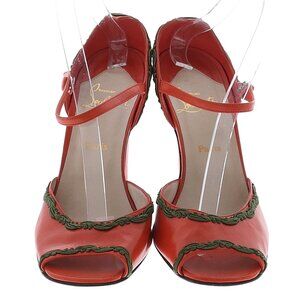 Christian Louboutin Women's Red and Orange Heels
